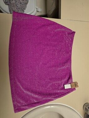 PINK Victoria's Secret Glitter Fuchsia Mini Skirt